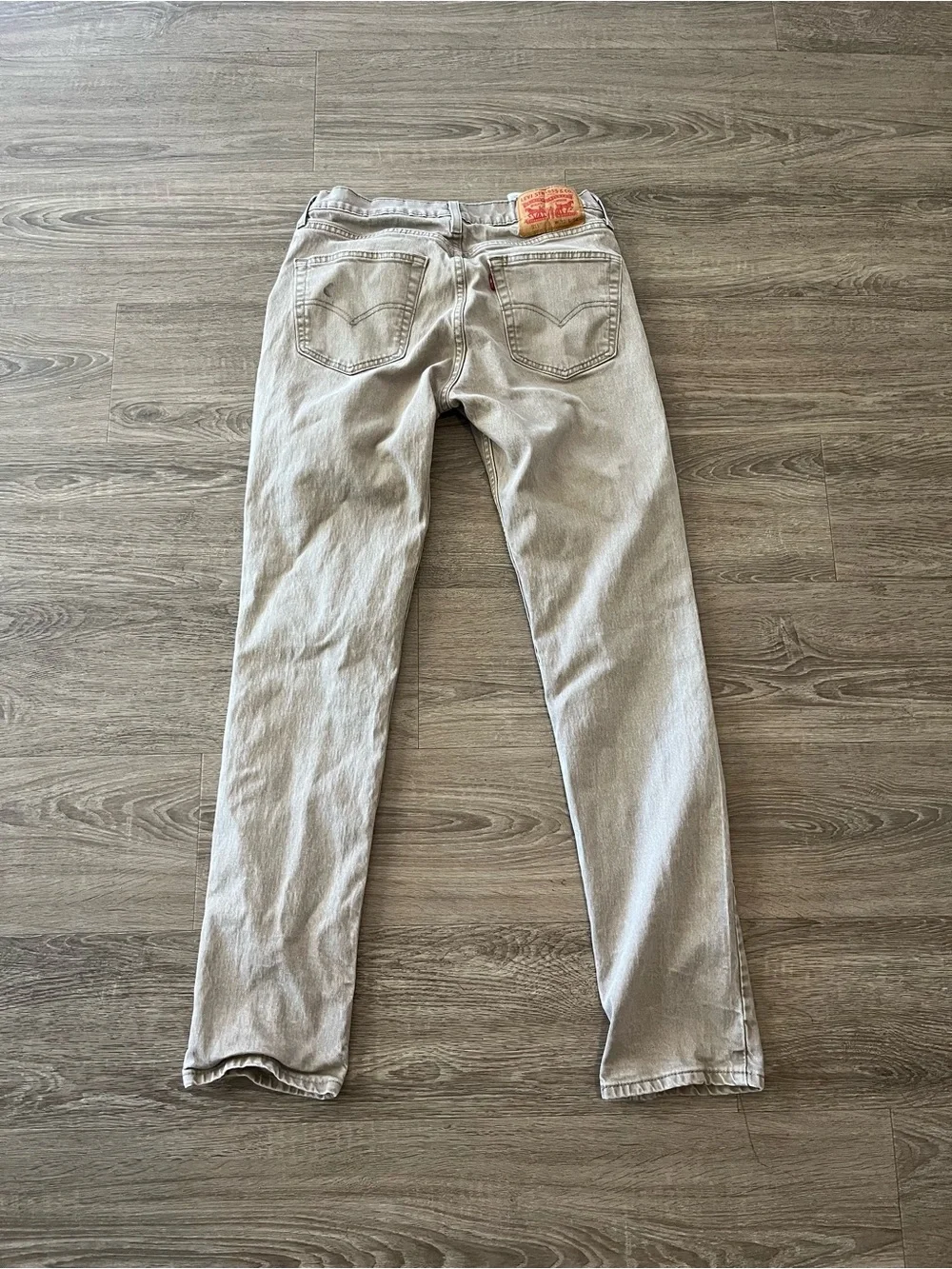 Levi’s 511 Slim Khaki Jeans Mens 32x34 Beige Stretch Denim Distressed Pants